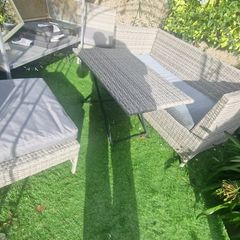 3 seater and two one seater chairs garden furniture suite
