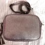 Gold leather handbag with 2 Image 2