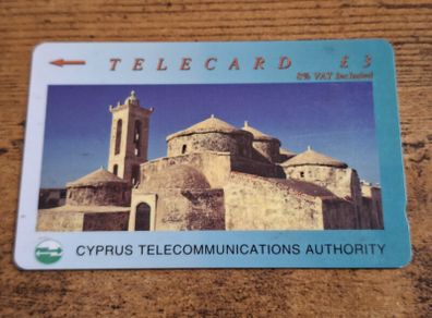 Cyprus Phonecard "Agia Paraskevi Church", used, 1995, 3 Cypriot Pound - free standard postage