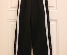 Next Girl's Straight Legged Black Joggers with White Stripe