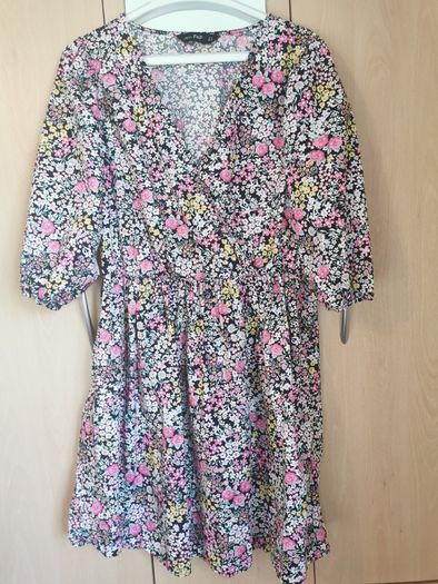 NEW - Full cotton floral Dress UK 10