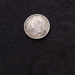Canadian 10 Cents , Queen Victoria 1886 Silver Coin