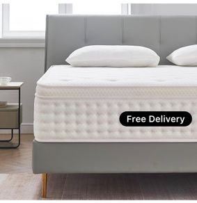 King Size Mattress,10.2 INCH Hybrid Memory Foam and Individually Pocket Spring,5FT King Mattress Medium Firm,Ergonomic Pressure Reducing,Improve Sleeping (150x200x26cm)