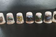 Bone China Thimbles Ships&amp; Trains Themed