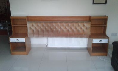 Vintage 70's Headboard and Lockers Unit