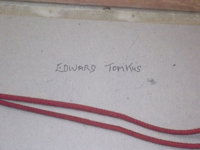 a irish oil painting on board framed by edward tomkus