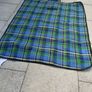 Pristine Vintage 70s Style Picnic Set  Yellow Space-Age Carrier & Plaid Blanket Image 6