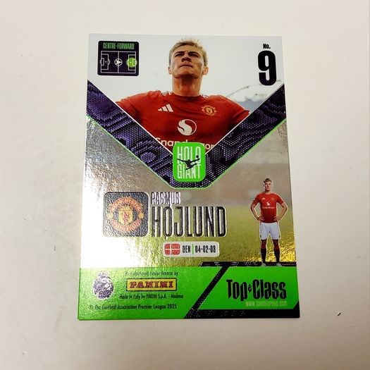 Rasmus Hojlund - Manchester United Holo Giants  Panini Top Class 2025