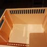 Orange plastic storage box Image 2