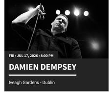 Damien Dempsey Ticket Friday