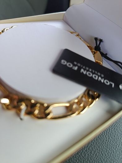 London Fog Gold link 8 inch Unisex Bracelet