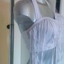 White swimwear halter neck padded underwired top size L UK14 cup C/D Postage included Image 3