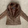 Brown Leather Jacket (pleather): Size 8 Image 2