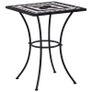3 Piece Mosaic Bistro Set Ceramic Tile Black and White Image 3
