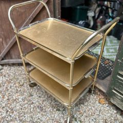 Vintage 3-Tier Drinks Trolley / Hostess Cart