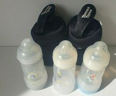 Mam bottles and Tommee Tippee insulated holders