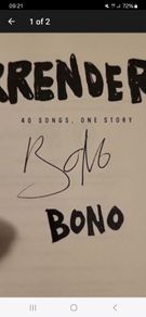 Bono Surrender Book, signed