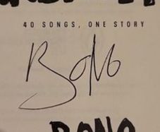 Bono Surrender Book, signed