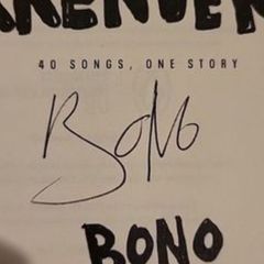 Bono Surrender Book, signed