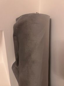 fabric 10 meters grey velvet