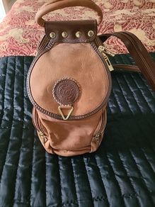 Ladies small rucksack/handbag leather Borgo Cavalli Italian