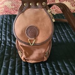 Ladies small rucksack/handbag leather Borgo Cavalli Italian