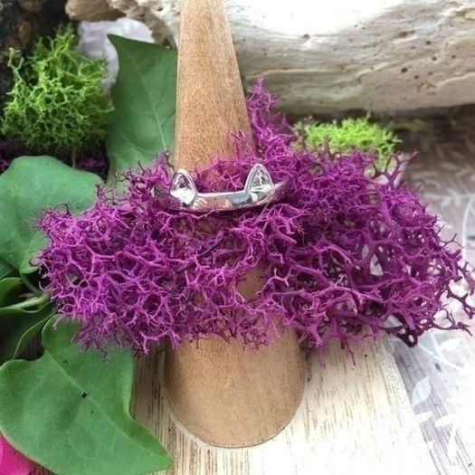 Cat Ears Silver Ring