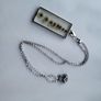 Rectangle necklace with resin and dried flowers Image 2