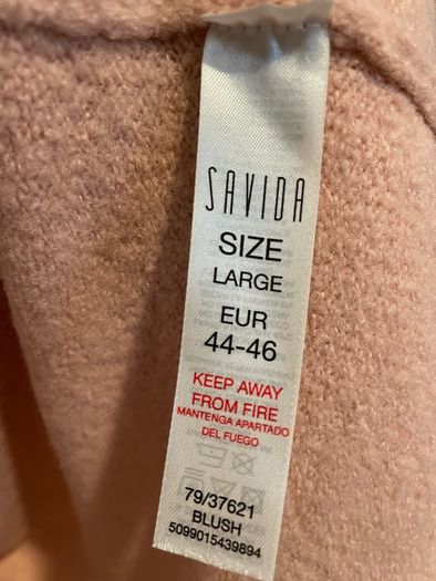 Savida blush longline cardigan size 16 to 18 - New