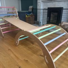 Foldable Pikler set with arch and slide
