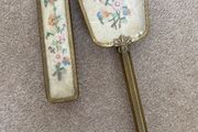 Vintage Petit Point Vanity Brush Set