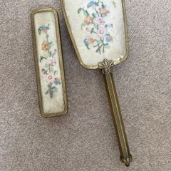 Vintage Petit Point Vanity Brush Set