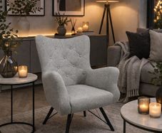 Modern Accent Chair  Contemporary Armchair Grey