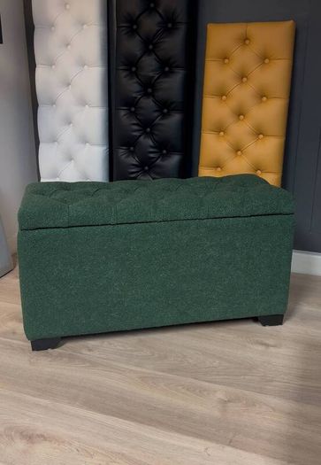 Elegance Boucle Ottoman with Storage 100x40cm