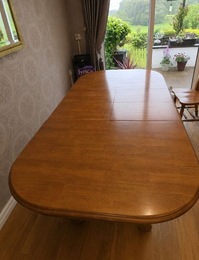 Solid Wood Extendable Dining Table & 5 Chairs