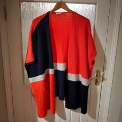 Gerry Weber color-blocked poncho wrap.