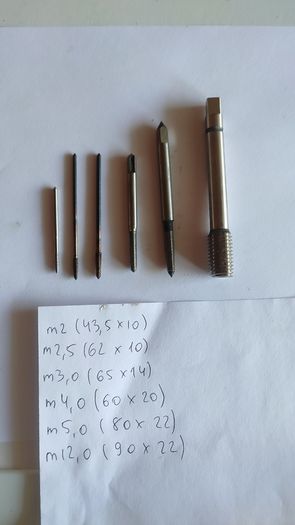 IN STOCK. 6pcs set USSR Metric Thread Taps NOS Soviet Vintage Mix M2 M2.5 M3 M4 M5 M12.