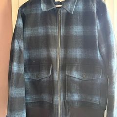 Jack & Jones Blue Check Zip Jacket