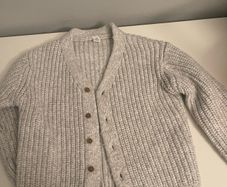 marks and spencer wool cardigan need gone ASAP like new could be worn by boy or girl cosy grey cardigan