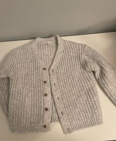 marks and spencer wool cardigan need gone ASAP like new could be worn by boy or girl cosy grey cardigan
