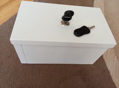MDF safe box, 2 keys, different colour, size.