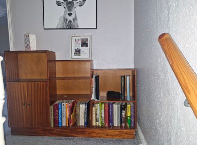 Mid-Century Teak Bookcase / Shelving Unit with Cabinet 1960s