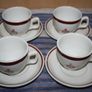 Vintage Steelite Royal Doulton Cup and Saucers Set of 4 Image 3