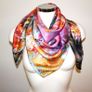Handmade "Autumn" 100% silk scarf 90x90cm Image 2