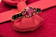 9 ct gold ring ruby and sapphire