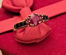 9 ct gold ring ruby and sapphire
