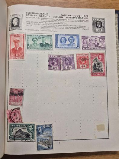 stamp album with stamps of the world