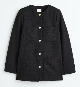 H&M Boucle Jacket Black Size M!