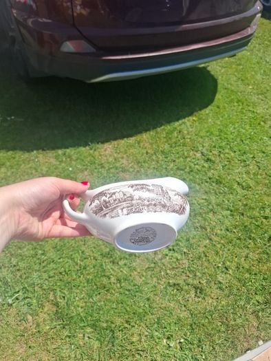Vintage iron stone gravy bowl postage possible