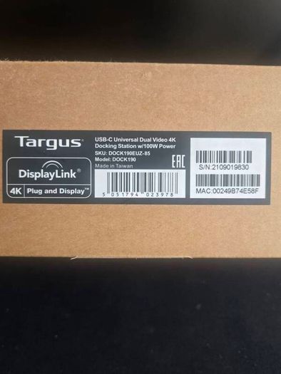 Targus DOCK190 USB-C Universal Dual 4K Docking Station